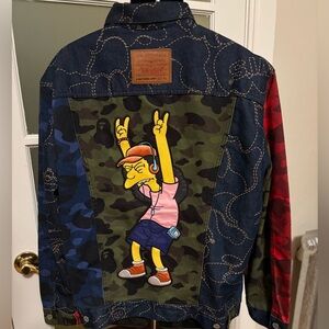 Levi’s X Bape Patchwork Denim Jacket the simpsons